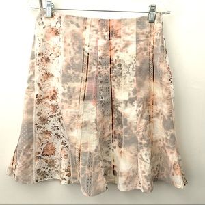 Galant  Designed by Gurlevik Floral Animal Print Skirt with Sheer Overlay - SZ 4
